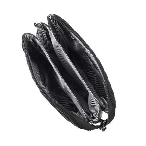 Quilted Puffer Crossbody With Chain Décor Wrap Strap- Black- NWT - Picture 7 of 7